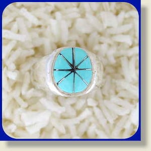Men&#39;s Inlaid Turquoise Ring
