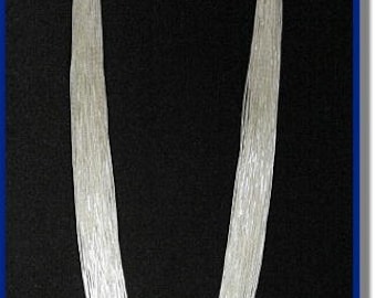 Halskette aus flüssigem Silber, 50 Stränge, 45,7 cm