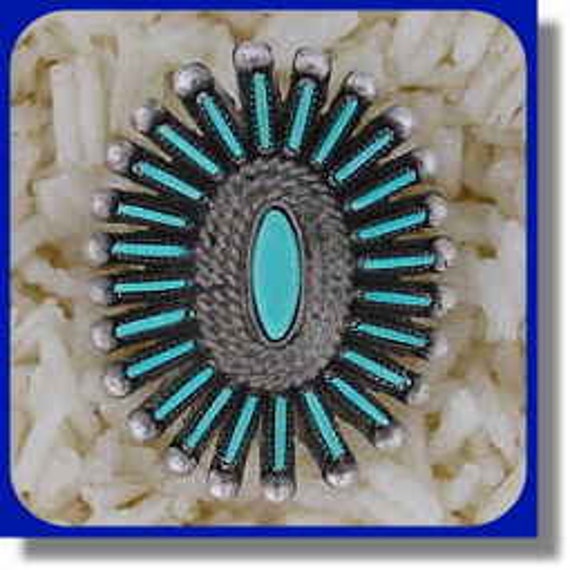 Women's Needlepoint Turquoise Ring