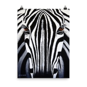 Zebra Art Print - Stunning Black & White African Animal Wall Art for Home Decor - Modern Decor, Wildlife Art, Stylish Poster Prints