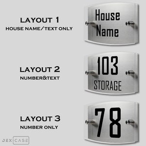 Customize Modern House Number Signs Acr Glass Clear Acrylic Door Street Villa Wall Name Home Address Plaque Frosted Glass Effect image 6