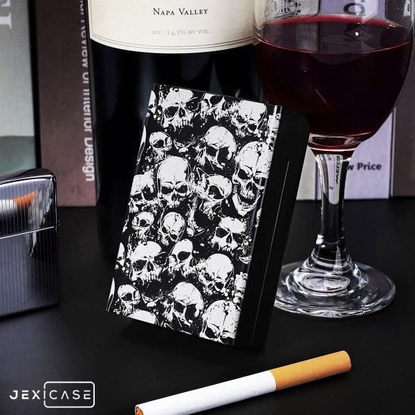 Personnalisé Design Personnalisé Gravé Au Laser En Aluminium Noir En Métal Cigarette Tabac Titulaire Conteneur Pack Box, Meilleur Cadeau De La Saint-Valentin