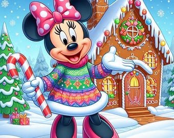 Sublimation Minnie Mouse Christmas
