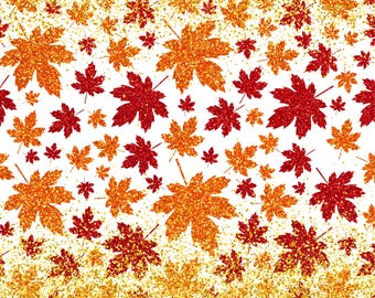 Fall Glitter Leaves