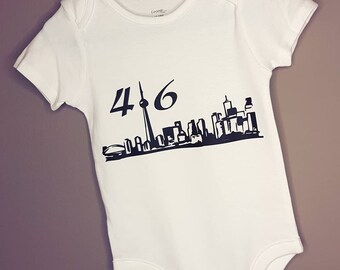 Toronto 416 baby onesie