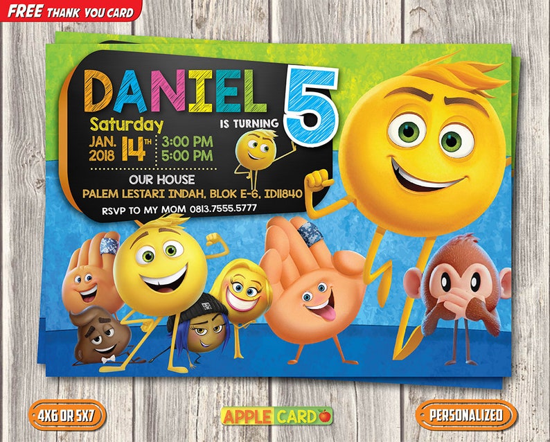 Free Printable Emoji Invitation Template Emoji Invitations