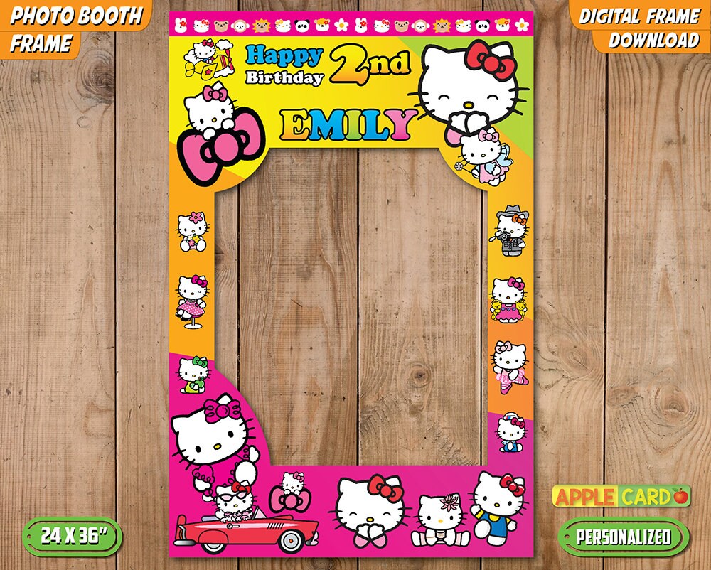 Hello Kitty Photo Booth Hello Kitty Photo Frame Hello Kitty Etsy