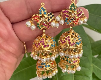 double layer jhumka gold