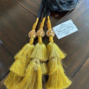 Punjabi Traditional gold Parandi/Parandi Braid / Choti Hair Accessory  With Golden Zari Tassel/Pakistani hair accessory