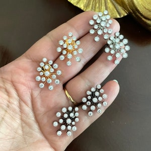 Diamond look alike studs