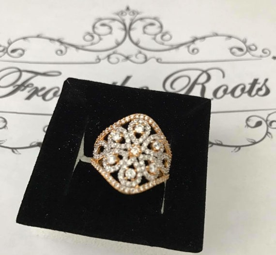 Do Rang by Manali | A little sparkle, a lot of statement  Statement-Making Rings designer‎ style ring display picture 1