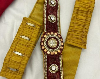 Aari Work Handmade Saree Belts/maggam Work Belts/hip Belts/waist