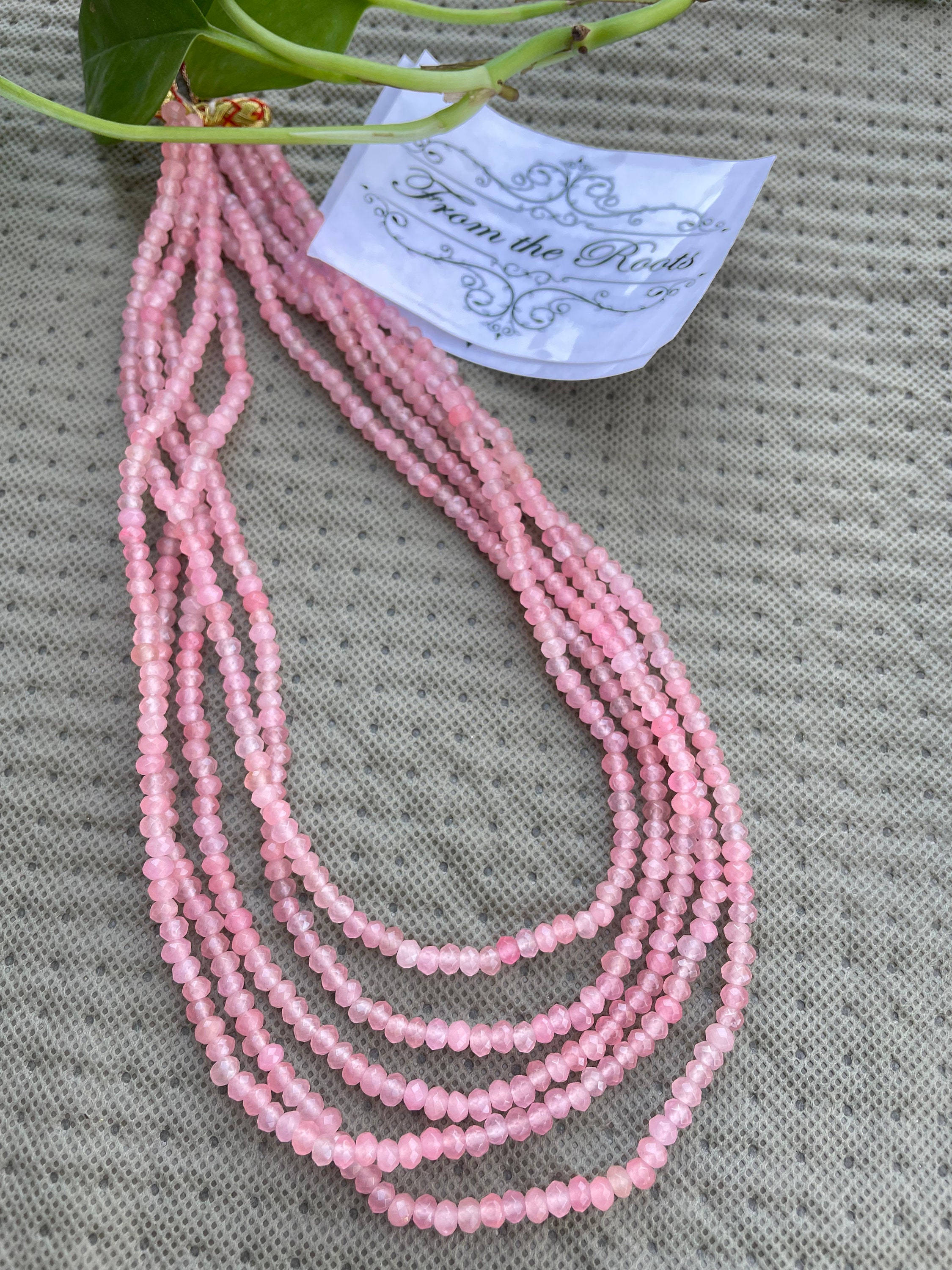 Pink mala beads deals