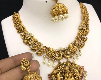 Laxmi Necklace Set - Etsy