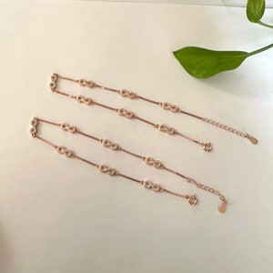 Infinity design Rosegold anklet/ Rosegold infinity design  anklet /anklet in rose gold