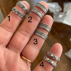 Oxidized toe rings/boho toe rings