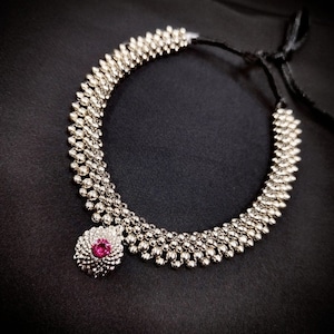 Silver thushi/silver marathi tushi/maharashtrian thushi