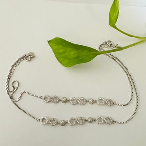 Infinity design silver  anklet/ silver infinity design  anklet /925 anklet in silver