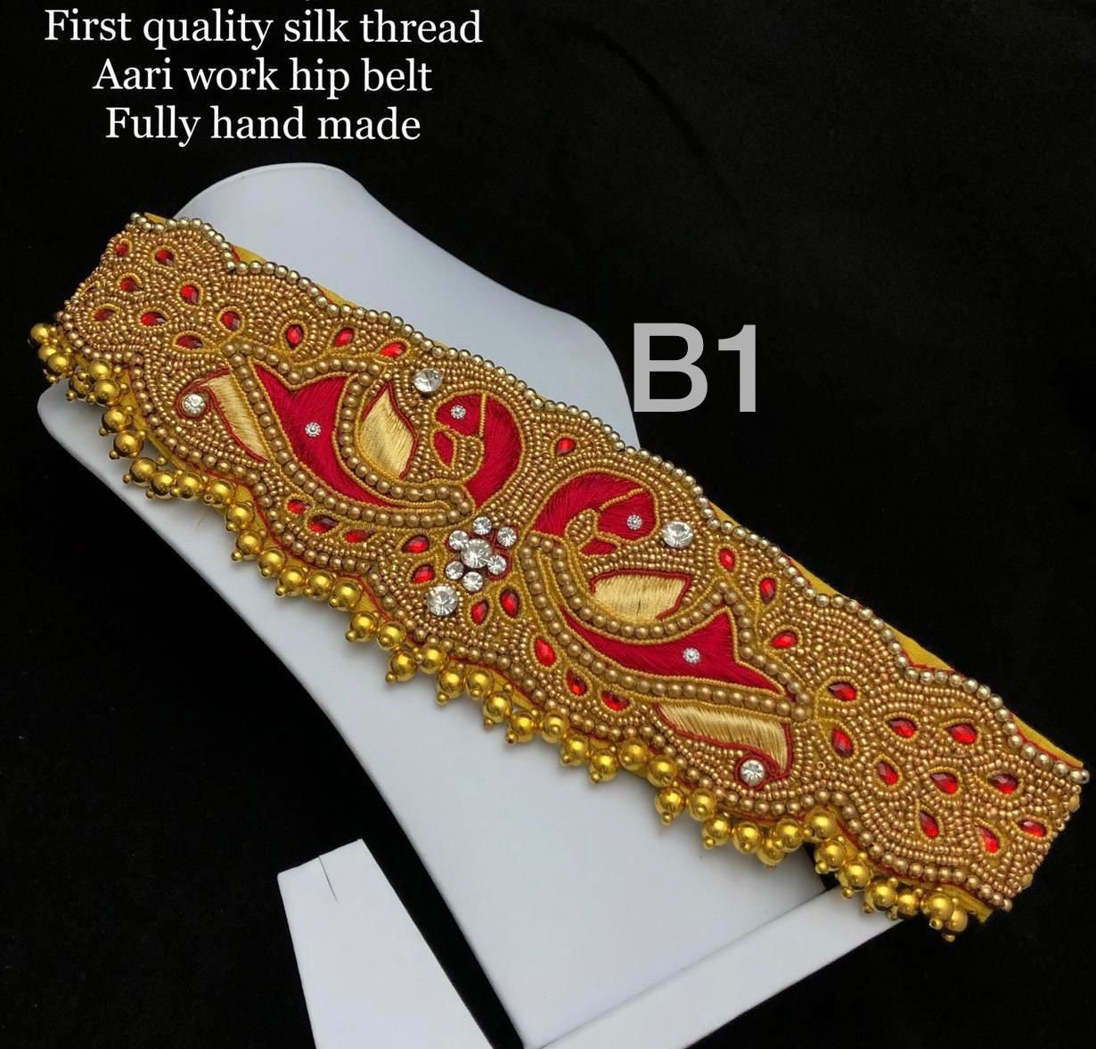 Aari work handmade Saree belts/maggam work belts/hip belts/waist belts/  vaddanam/ traditional belts/indian belts/ Half saree belts