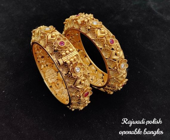 Peacock design gold bangles deals