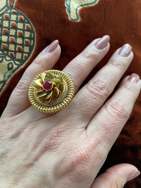 Showroom of 916 gold round design ring | Jewelxy - 201486