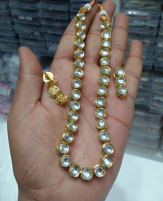 Single Line Kundan/simple Jaipuri 