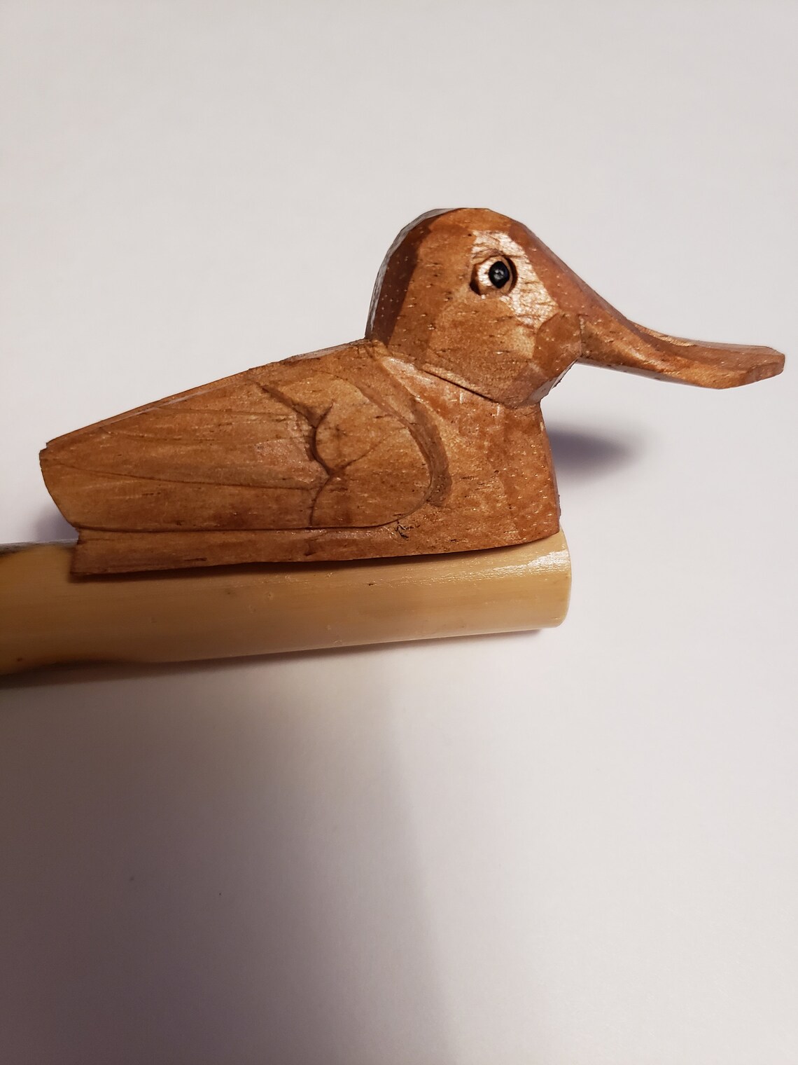 Hand Carved Wooden Duck Whistle Natural Wood Bird Call Musical Toy Etsy