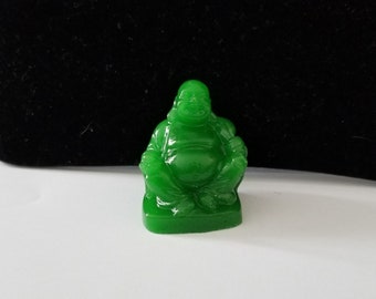Emerald Color 2" Happy Smiling Sitting Budda with Sack