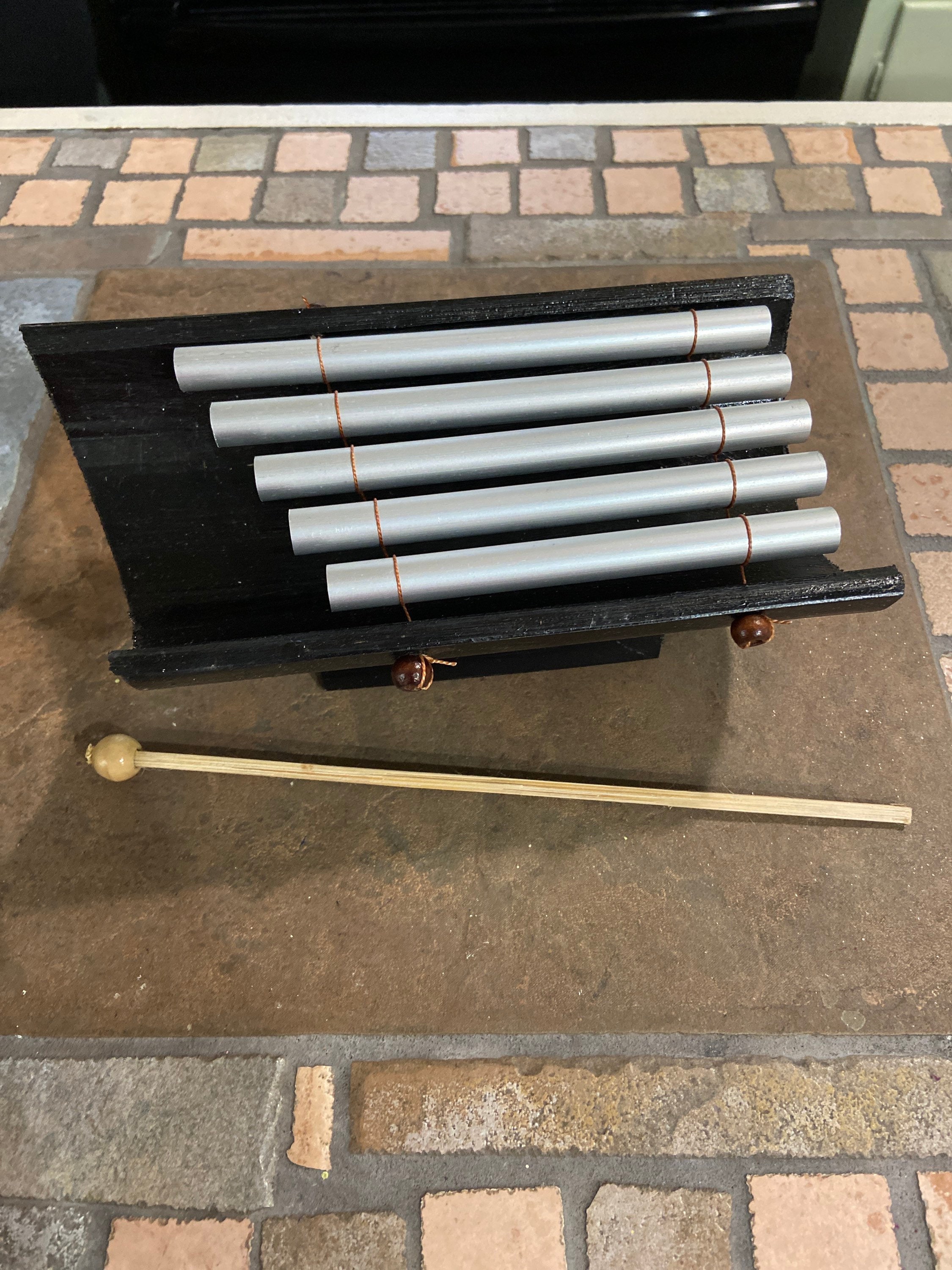 Metal Xylophone W/ Wooden Base Etsy