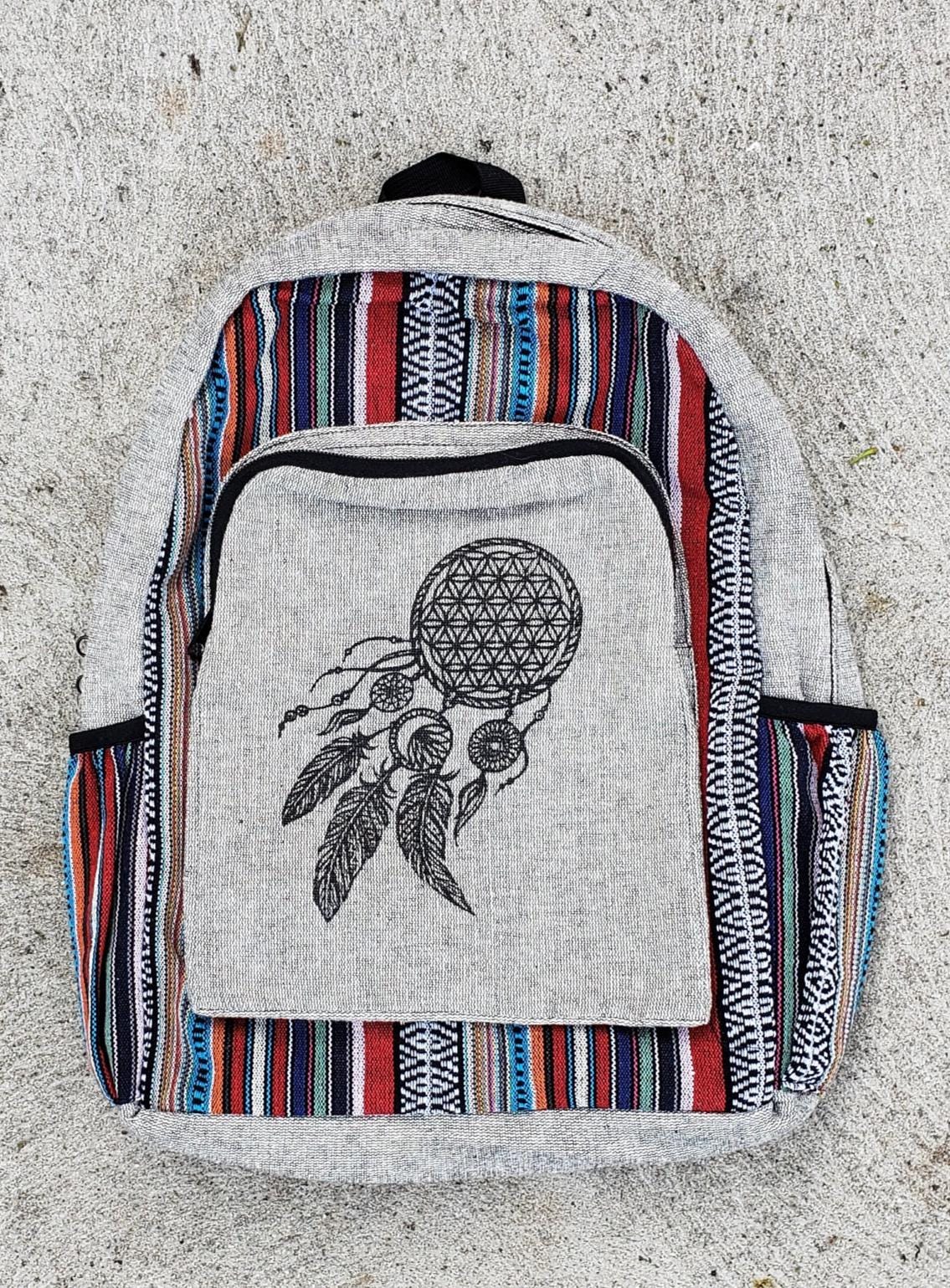 Handcrafted Dreamcatcher Backpack | Boho Travel Daypack - Etsy display picture 1