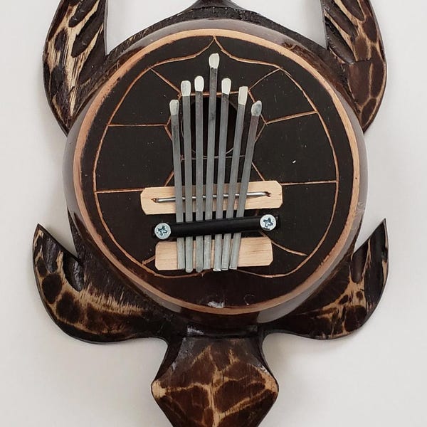 Handcrafted Turtle Kalimba | Balinese Wood Finger Piano