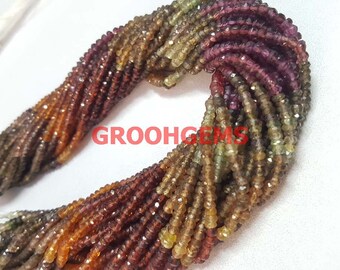 Tundra Sapphire Precious Gemstone 2mm-3mm Faceted Rondelle Beads 13/" Strand Details about / AAA