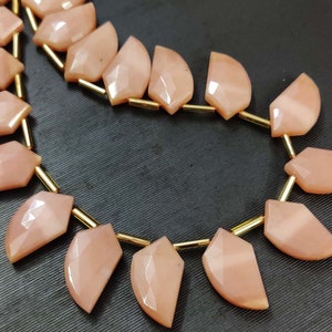 Pink Opal Stone Briolettes Loose Gemstone | Faceted Opal Fancy Shape | Natural Opal Curved Shape Loose Beads AAA+ 10 piece