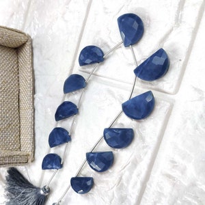 Blue Opal Fancy Shape Briolettes Loose Gemstone AAA+ Opal D-Shape, Opal Half Moon Shape