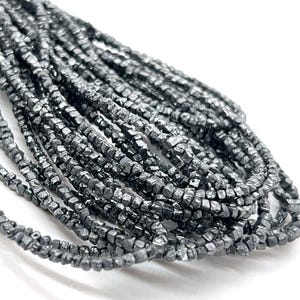 Cube Black Diamonds, Conflict Free Rough Diamond, Natural Loose Square Rough Diamond Beads, 1.50 mm To 2.00 mm Raw Diamond Beads
