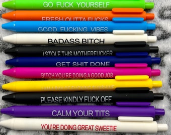 Adult Pens | Swear Word | Funny Pens | Novelty | Office Supplies