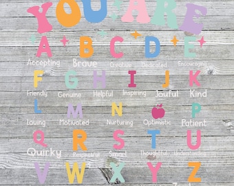You are Teacher Designs, Words of Affirmations, Teacher PNG, Back to School Design, Teacher Inspiration PNG, Instant Digital Download