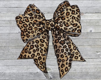 Cheetah Coquette Bow, Cheetah Print, Leopard PNG, Preppy PNG Design, Coquette Bow, Digital, Instant Download
