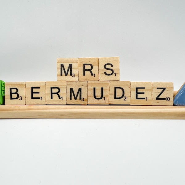 Teacher Name Plate | Scrabble Name Plate | Teacher Appreciation Gift | Teacher Name | Name Plate