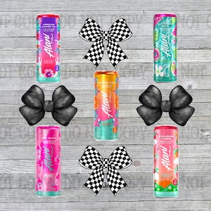 Alani Checkered Coquette PNG Bundle, Coquette Checkered Bow Energy Drinks, Alani Energy Drink PNG, Instant Digital Download