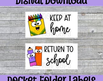 Etiquetas para carpetas de bolsillo para profesores, etiquetas para profesores, etiquetas para estudiantes, etiquetas para carpetas para llevar a casa, descarga digital PNG, descarga instantánea
