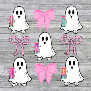 Alani Coquette Happy Ghost PNG Bundle, Preppy Alani Ghost PNG, Bow Energy Drinks, Alani Energy Drink Ghost PNG, Instant Digital Download