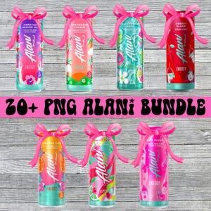 Alani Coquette Bundle, Alani PNG, Coquette Bow Energy Drinks, Alani Doodle Drink Can, PNG Digital Design, Instant Digital Download