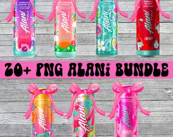 Alani Coquette Bundle, Alani PNG, Coquette Bow Energy Drinks, Alani Doodle Drink Can, PNG Digital Design, Instant Digital Download
