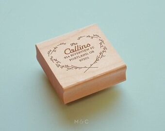 Holly Heart - Christmas Collection - Personalized Stamp