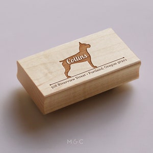 Boxer  (Clipped/Docked) - Dog Breed Collection - Personalized Stamp