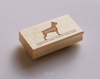 Boxer  (Clipped/Docked) - Dog Breed Collection - Personalized Stamp