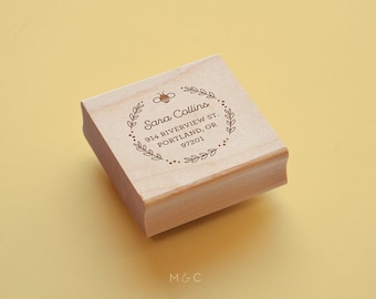 Bee Crest - Honey Bee Collection - Personalized Stamp