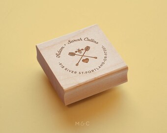 Dippers - Honey Bee Collection - Personalized Stamp