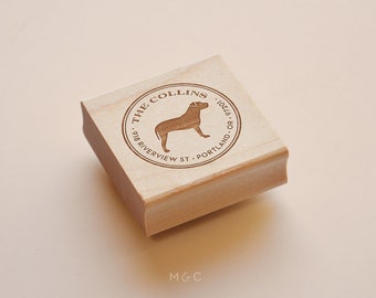 Pit Bull (natural) - Dog Breed Collection - Personalized Stamp